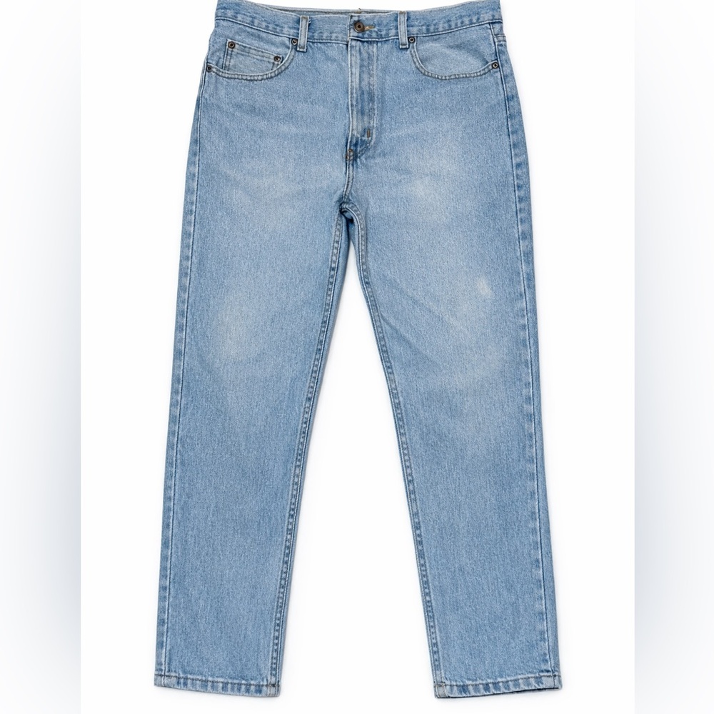 Jeans Mens 34x32 Regular Fit Light Wash Denim Casual Pants GEORGE